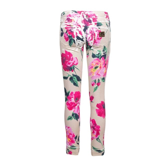 Dolce & Gabbana Floral Print Skinny Jeans With Ankle Zip - Picture 4 of 13